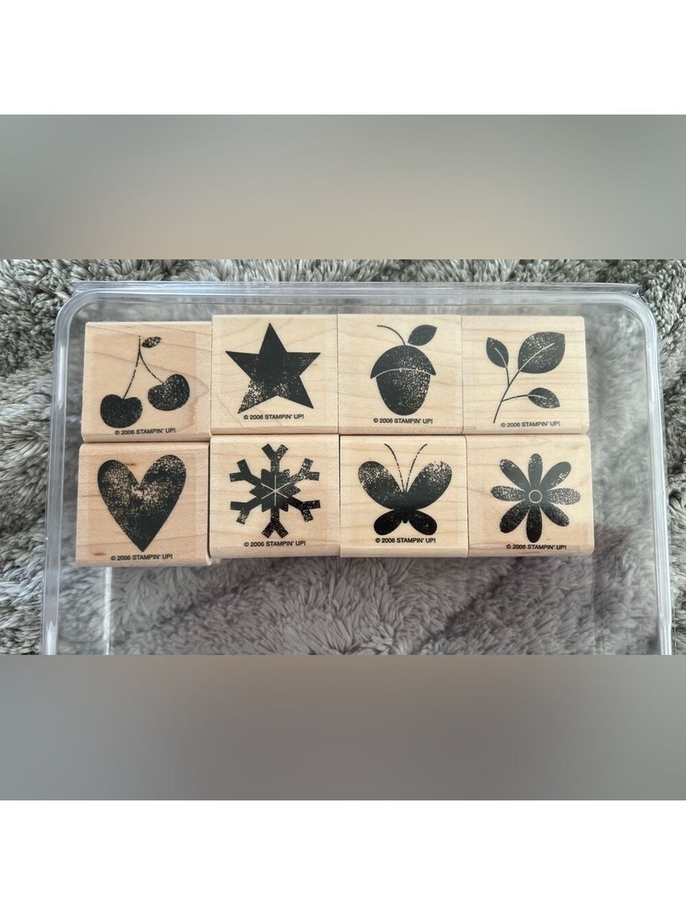 Stampin’ Up! All Through The Year 2006 Set of 8 Stamps Retired